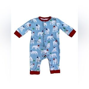 Mini Boden Size 3-6 Months Polar Bear Snap Romper